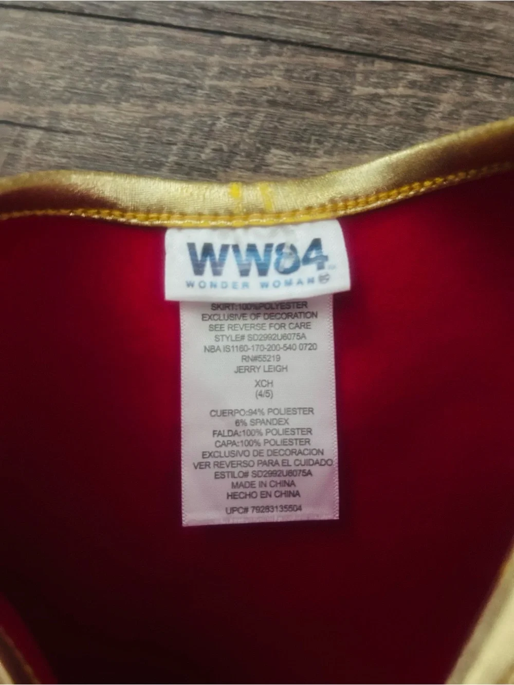 Girls Wonder Woman 1984 Dress/Costume Blue & Red Size 4/5 XS